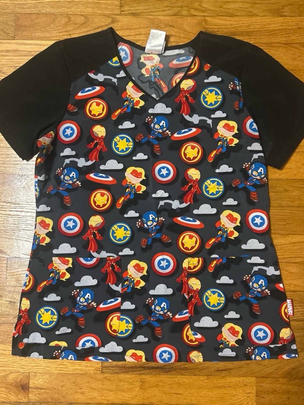 Marvel Logo Tag Tee - White and Red Accents